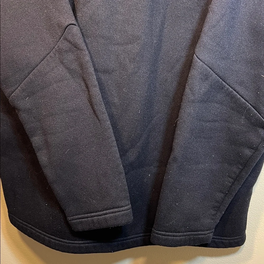 Adidas Black‎ 1/4 Zip Poly Fleece Golf Pull Over White Stripes